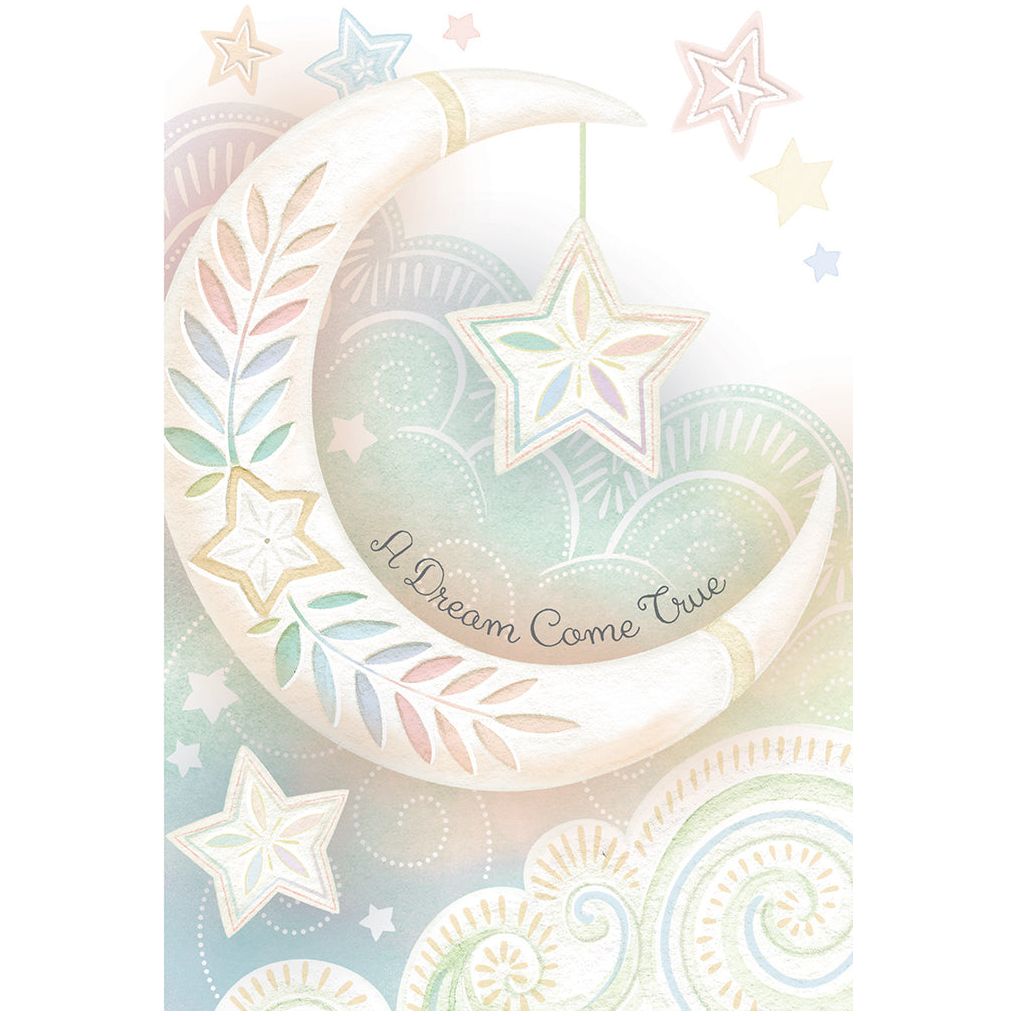 Crescent Moon Baby Card